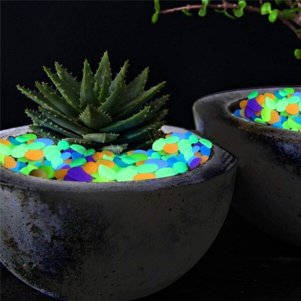 Garden Luminous Glowing Stone Glow In The Dark Pebbles - Image 2