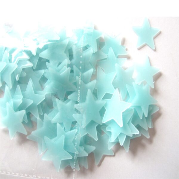 Kids Bedroom Fluorescent Glow In The Dark Stars Wall Stickers - Image 5