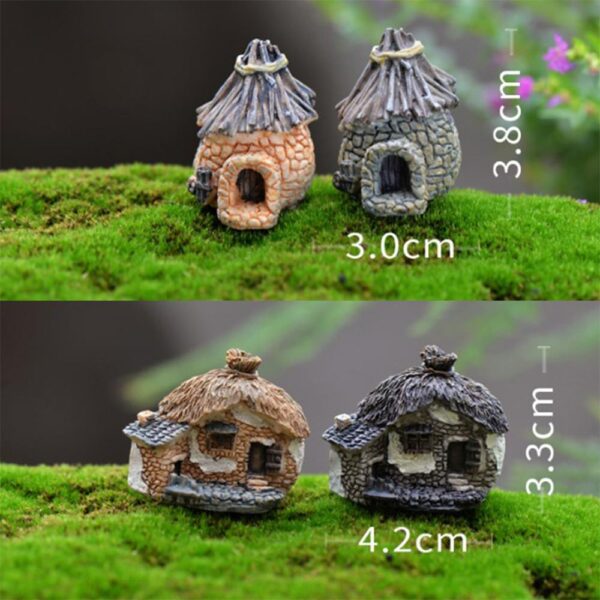 Mini Resin Cottages Miniature Village Houses Landscaping - Image 3