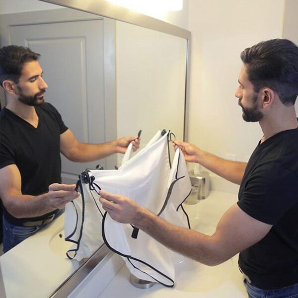 Beard Shave Apron Bib Trimmer Razor Holder - Image 3