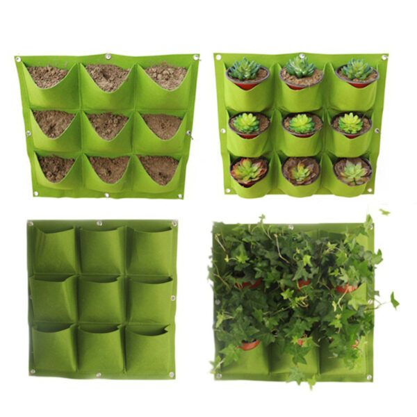 Wall Hanging Planting Bags Green Grow Vertical Garden - Image 3